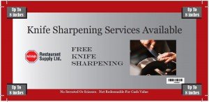 knife sharpening coupon