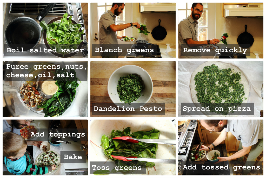 Dandelion Pesto Pizza – Part 3 in Dandelion Greens Week!