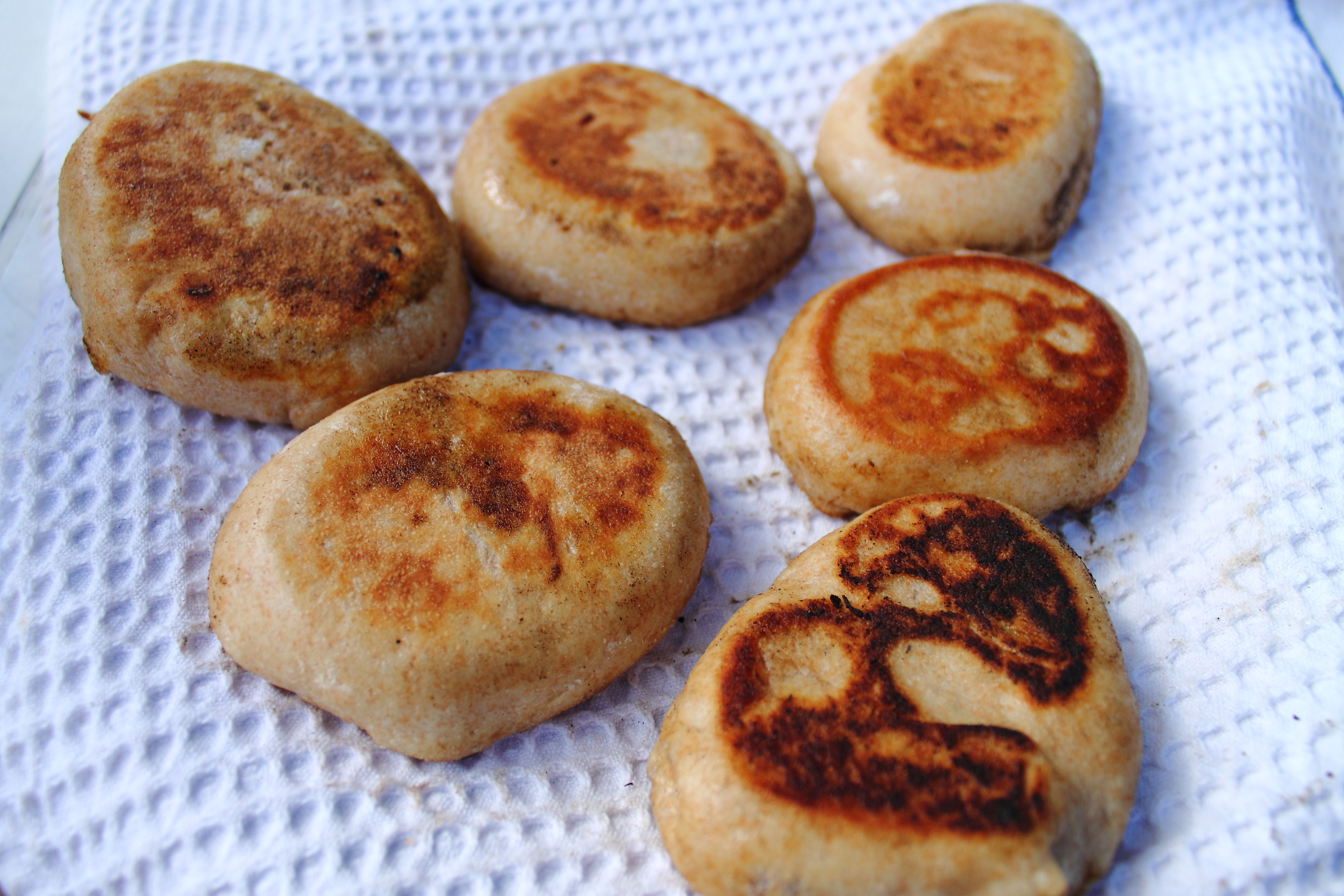 Veggie Burgers on Homemade English Muffins with Roasted Radishes