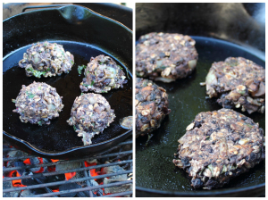 veggie burgers pre and post flip