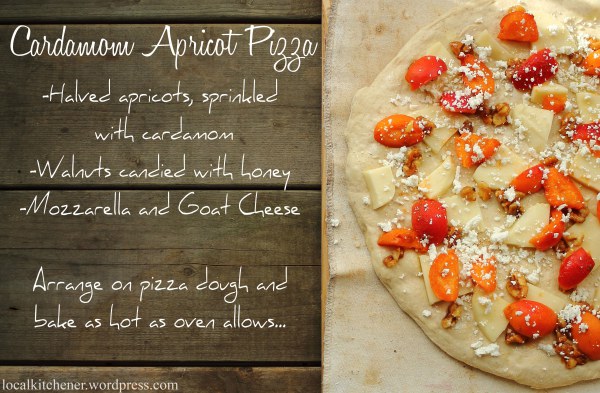 cardamom apricot pizza