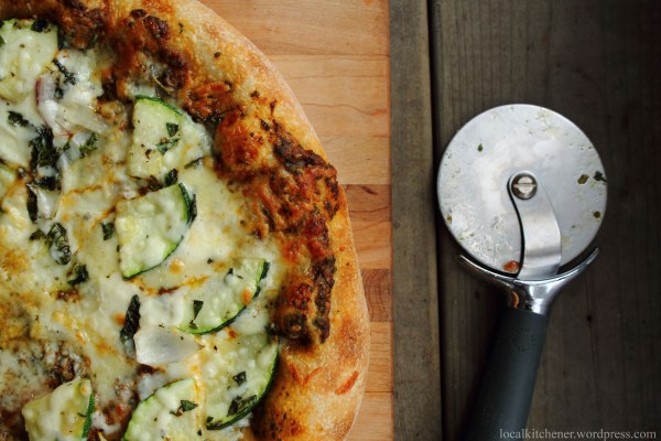 Zucchini Pesto Pizza