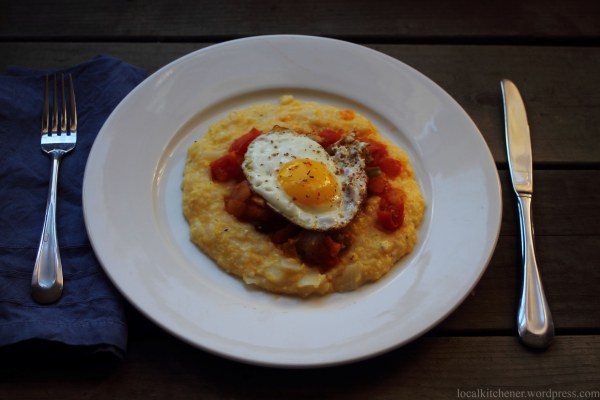 Polenta with Sofrito and Fried Egg