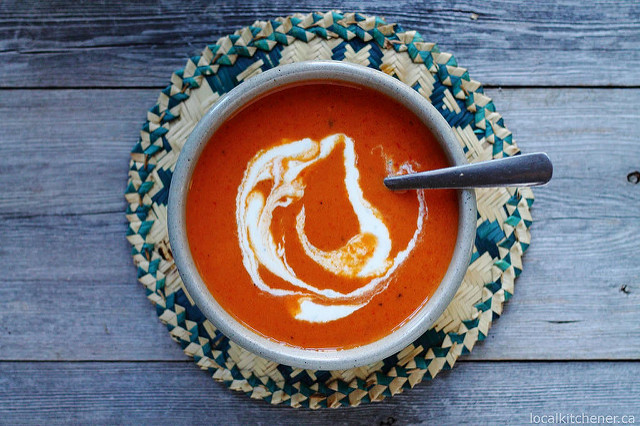 Roasted Red Pepper and Winter Squash Soup