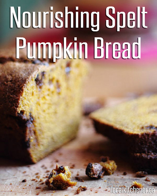 nourishing spelt pumpkin bread