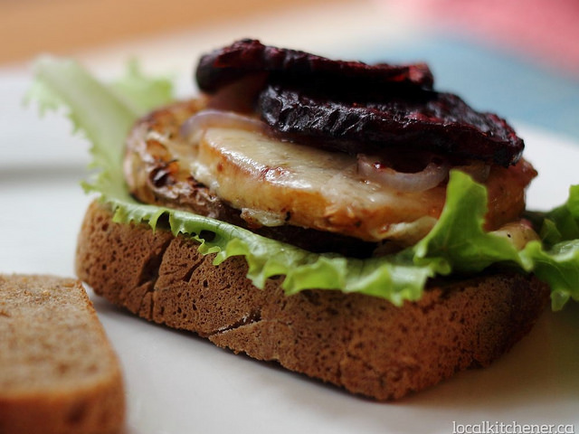the beet goes on the sandwich