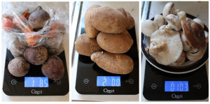 beet potato mushroom scale