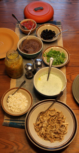 greek taco table