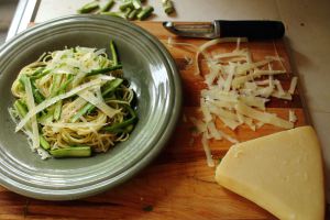 shaved asparagus pasta - easy